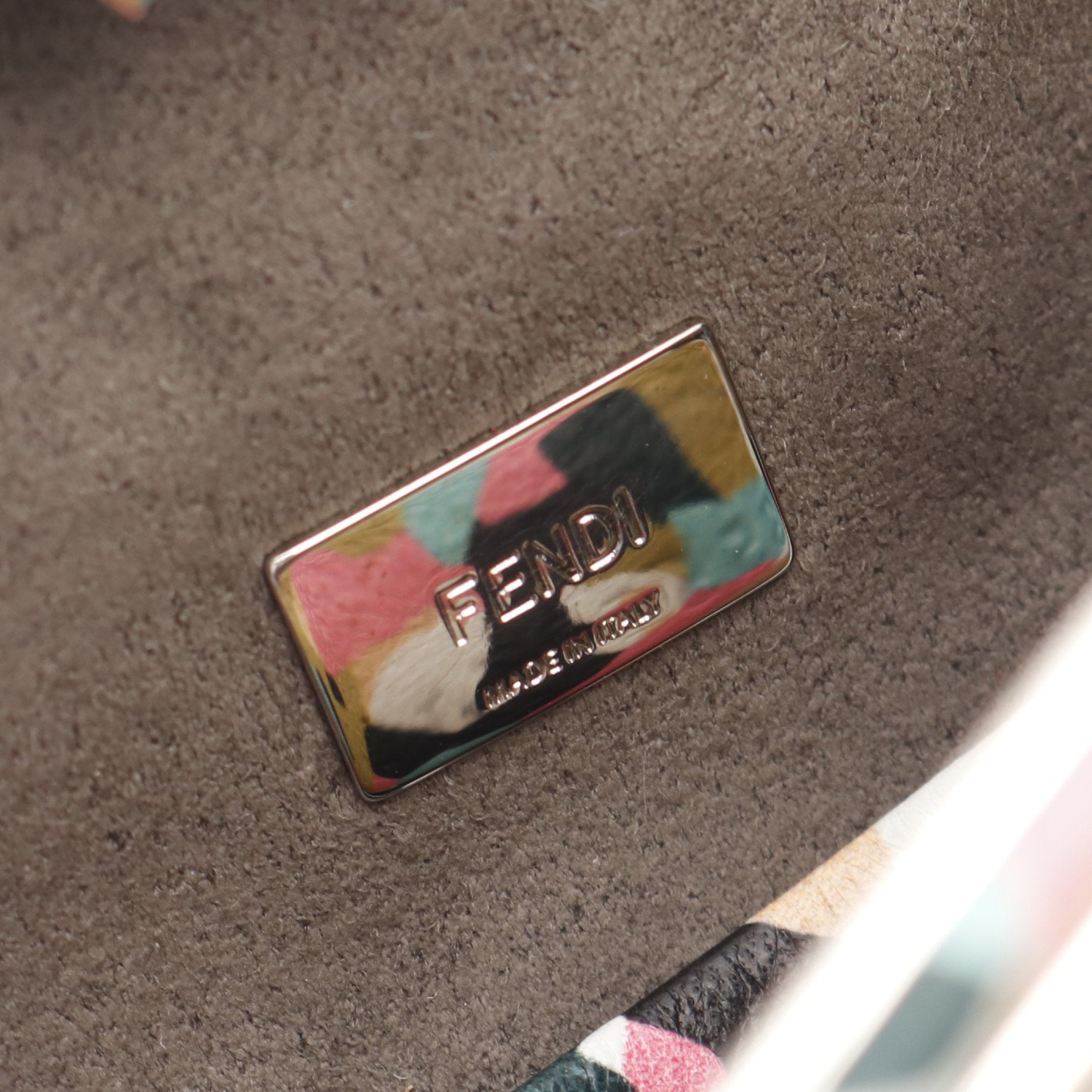 FENDI Micro peekaboo Handbag Leather Multicolor 2WAY