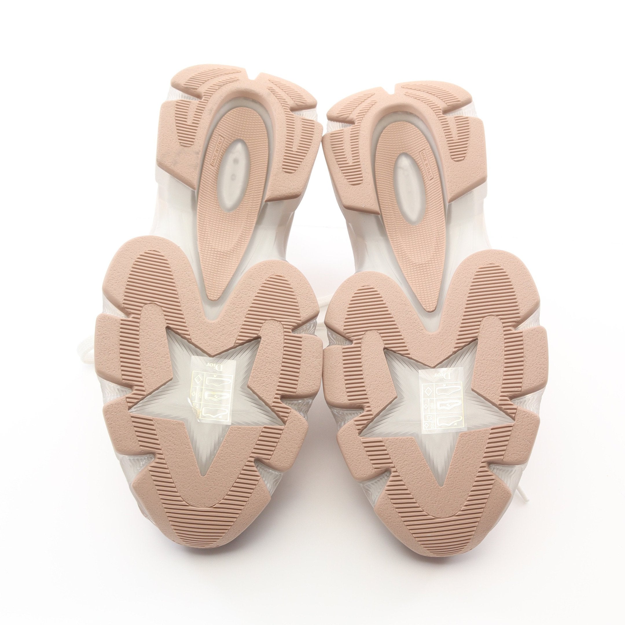Dior Vibe Sneakers Rubber Leather Fabric Beige