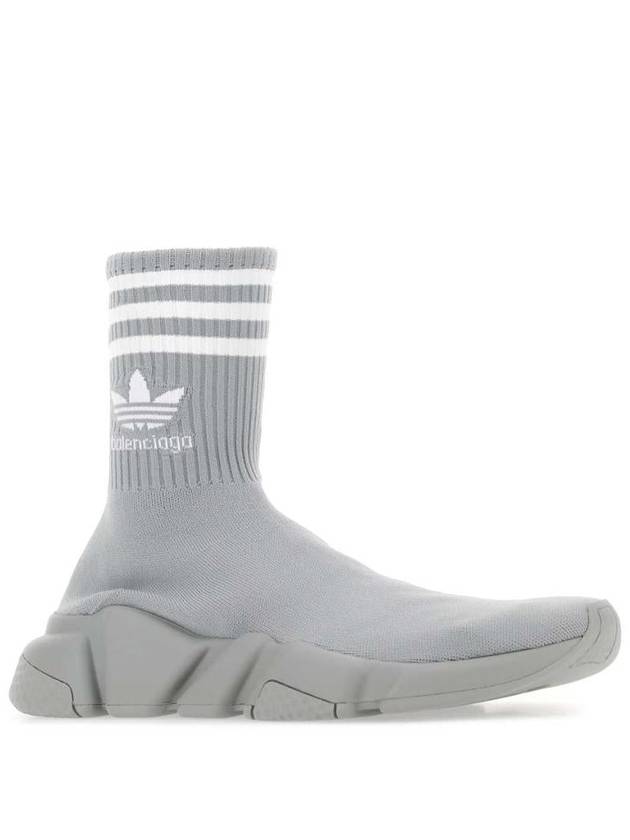 Balenciaga Embroidered Logo Sock High Top Sneakers Grey