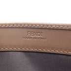 FENDI FF Diamond Zucca Emboss Chain wallet Leather Brown