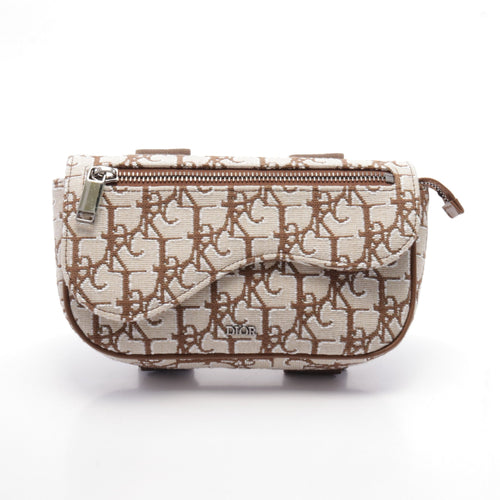 Dior DIOR * Cactus Jack Arm Bag Canvas Ivory Brown