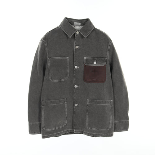 Dior DIOR * Stone Island Shirt jacket Denim Jacket Cotton Gray