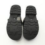 Dior Quake Clock Sabot Sandals Leather Shearling Black White