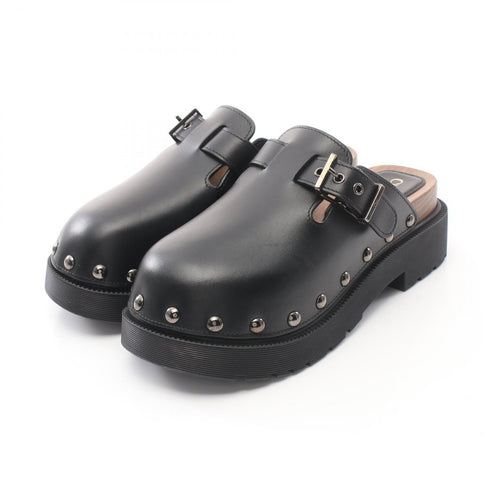 Dior Quake Clock Sabot Sandals Leather Black