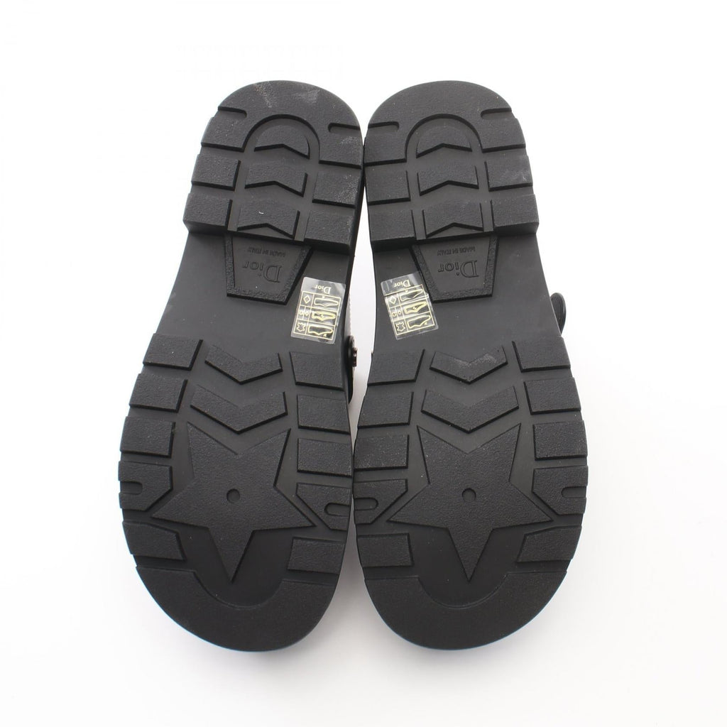 Dior Quake Clock Sabot Sandals Leather Black
