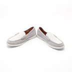 Dior Oblique Loafers Suede Fabric Gray White