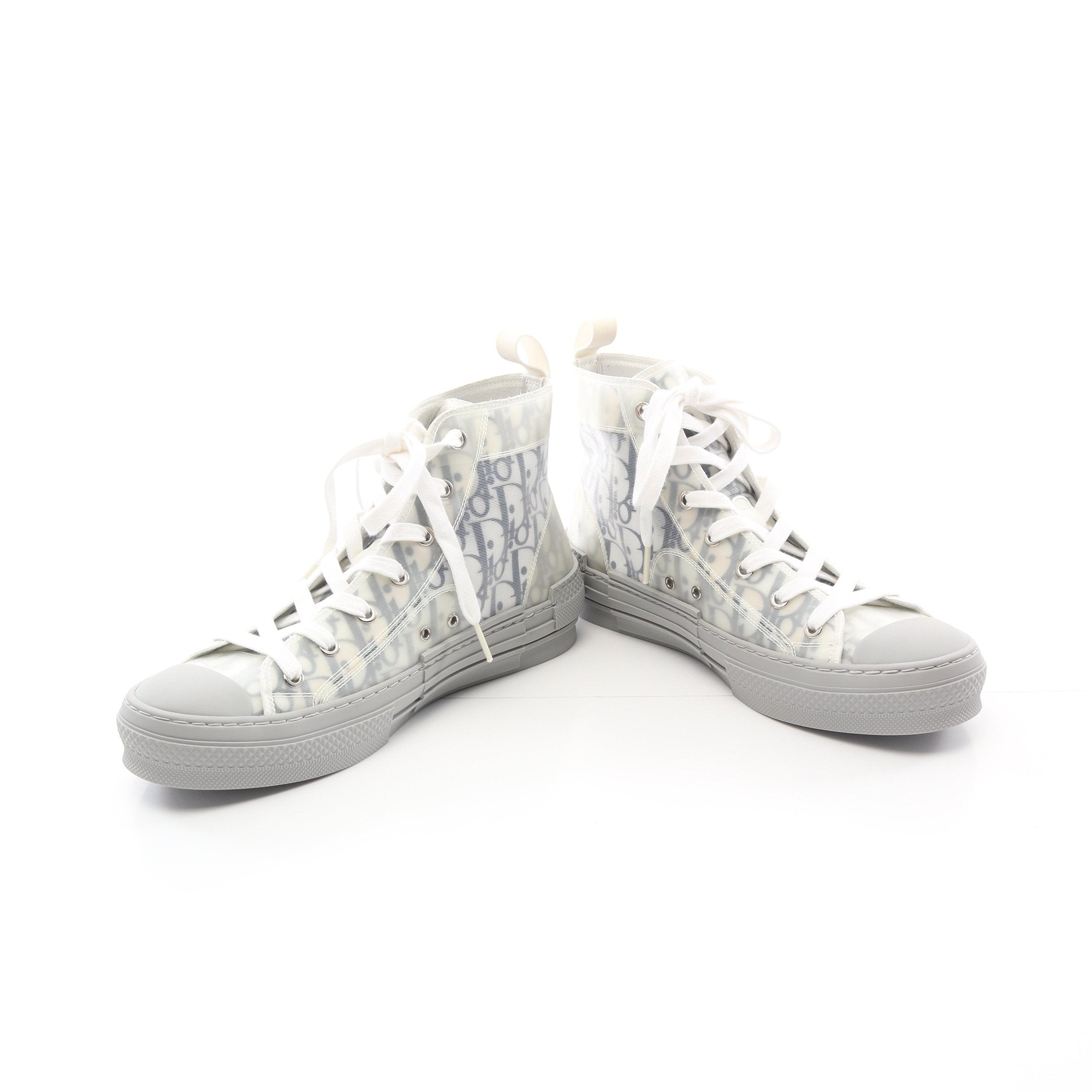 Dior B23 Oblique High cut sneakers Fabric Rubber Navy White