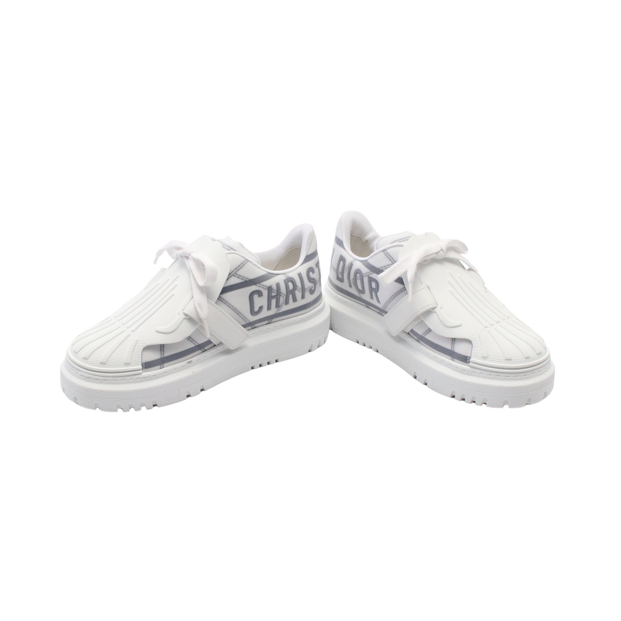 Dior Sneakers Fabric Leather White Gray