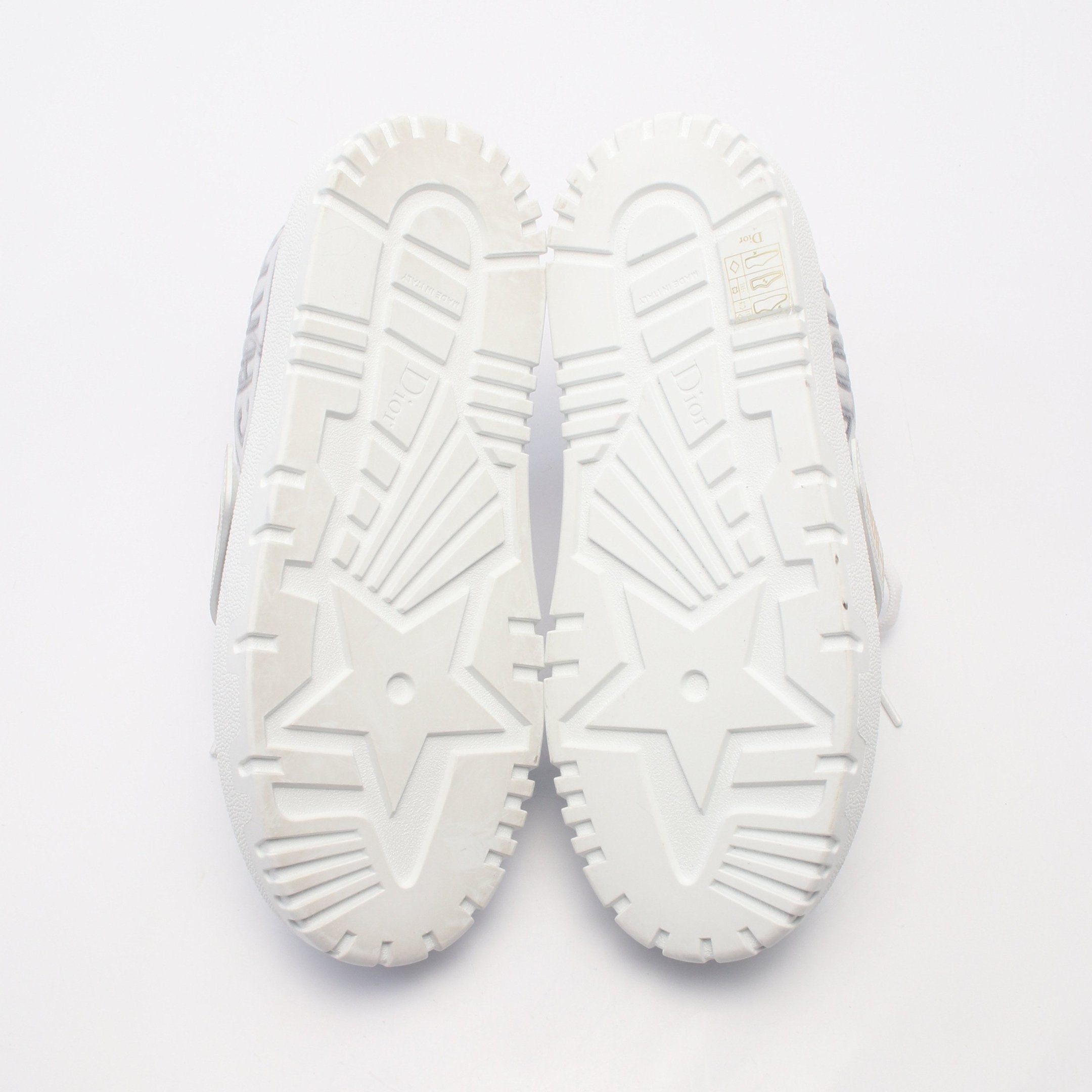 Dior Sneakers Fabric Leather White Gray