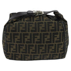 FENDI Zucca Canvas Hand Bag Brown Black Silver95770