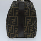 FENDI Zucca Canvas Hand Bag Brown Black Silver95770