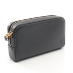 Dior Karo Double Pouch Shoulder bag Leather Black