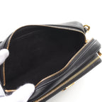 Dior Karo Double Pouch Shoulder bag Leather Black