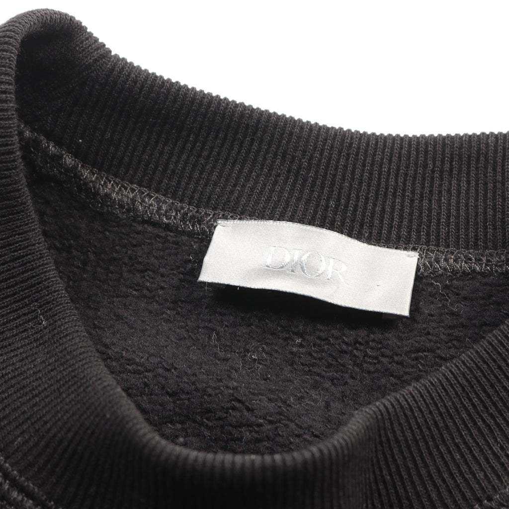 Dior DIOR * sacai Sweatshirt Logo Cotton Black