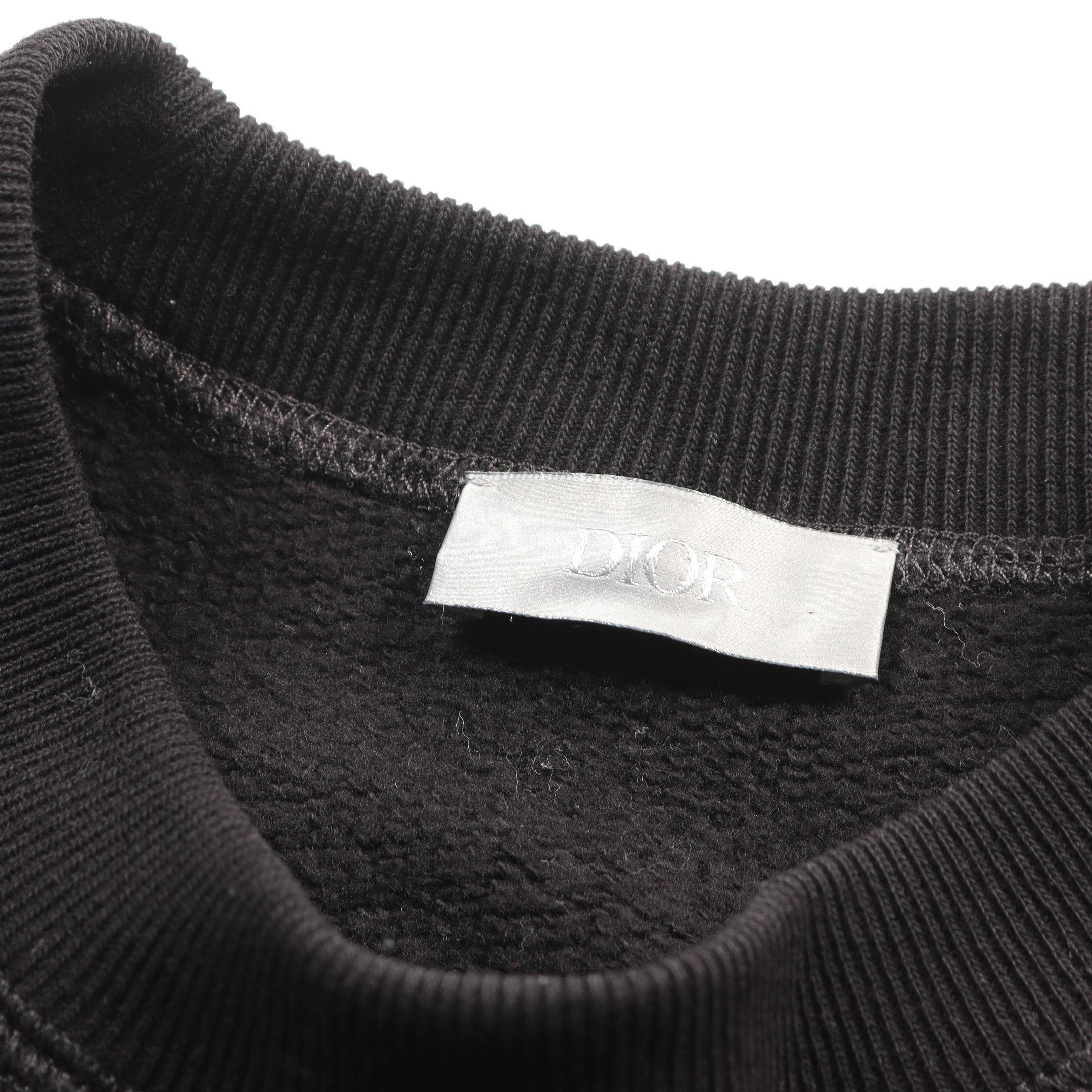 Dior DIOR * sacai Sweatshirt Logo Cotton Black