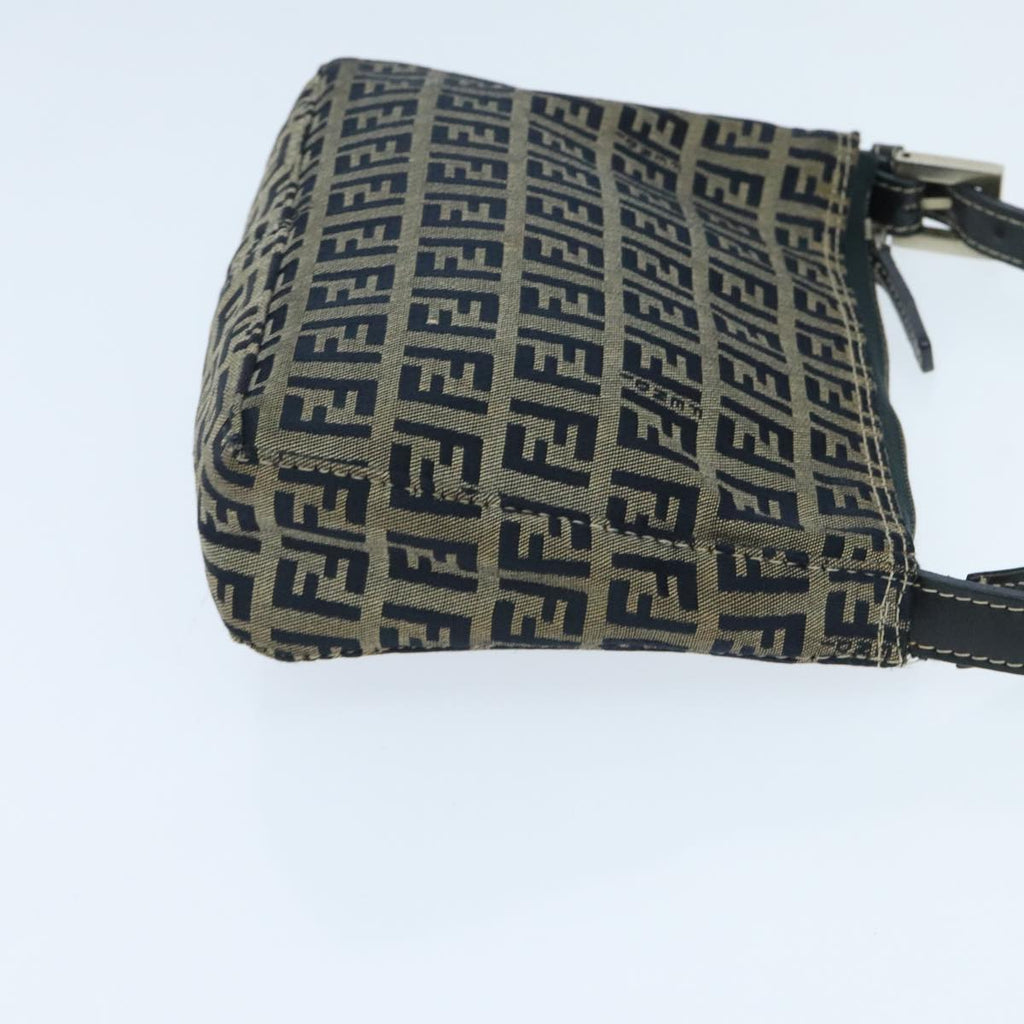 FENDI Zucchino Canvas Accessory Pouch Navy Silver95850