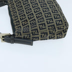 FENDI Zucchino Canvas Accessory Pouch Navy Silver95850