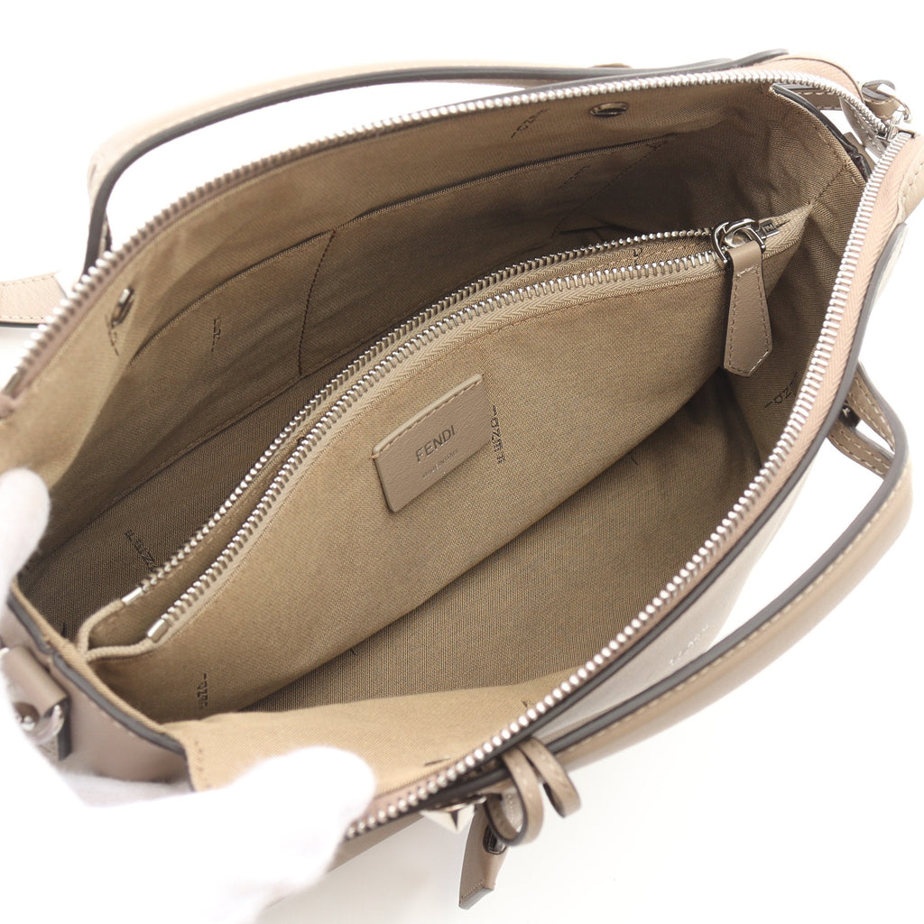 FENDI BY THE WAY MEDIUM By the way Medium Handbag Leather Gray beige 2WAY