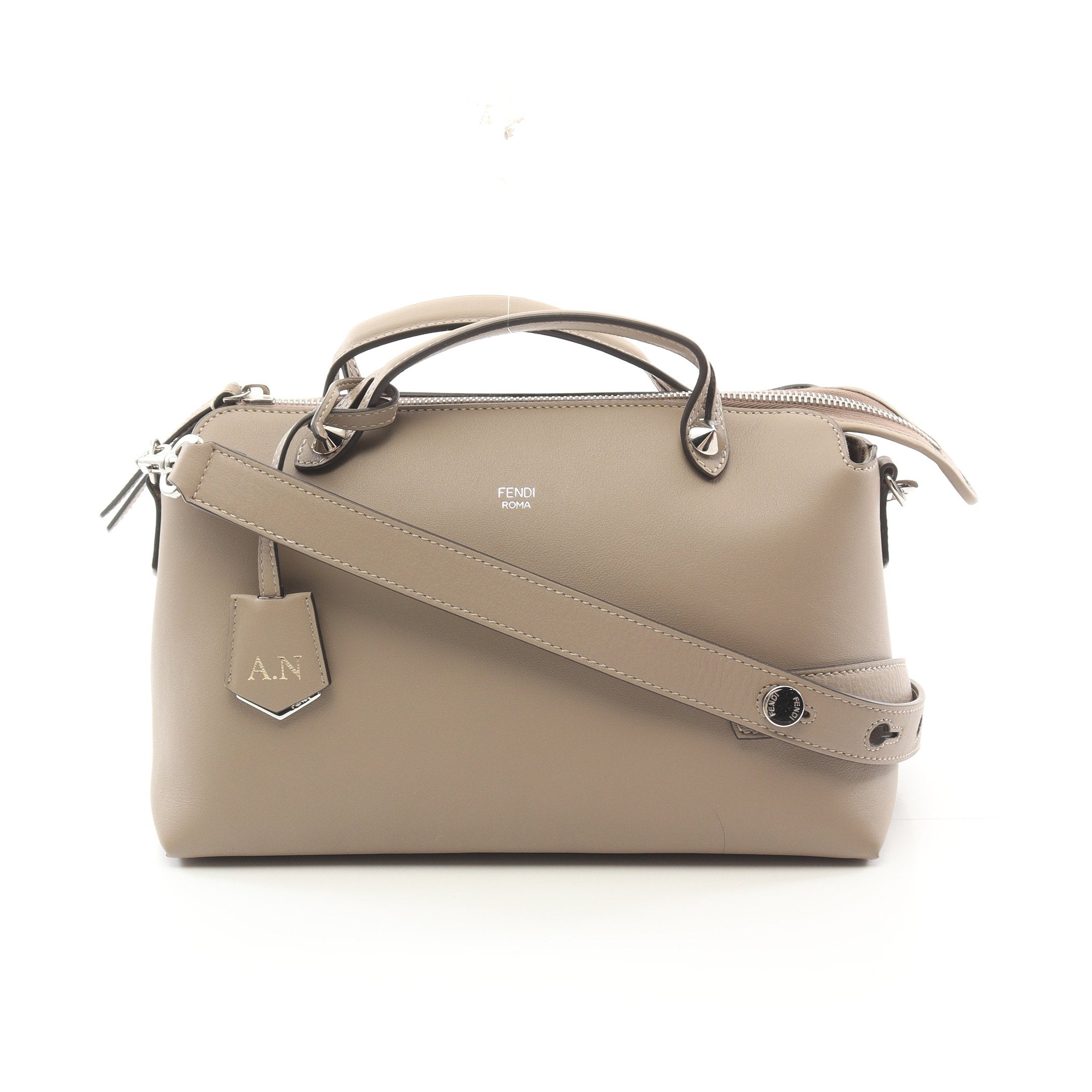 FENDI BY THE WAY MEDIUM By the way Medium Handbag Leather Gray beige 2WAY