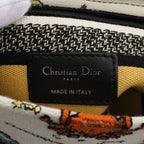 Dior LADY D-LITE Medium Handbag Canvas White Multicolor 2WAY