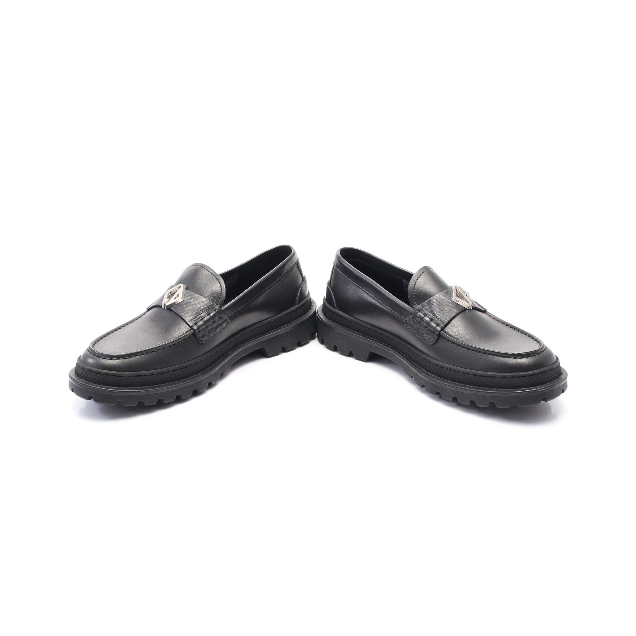 Dior Loafers Leather PVC Black