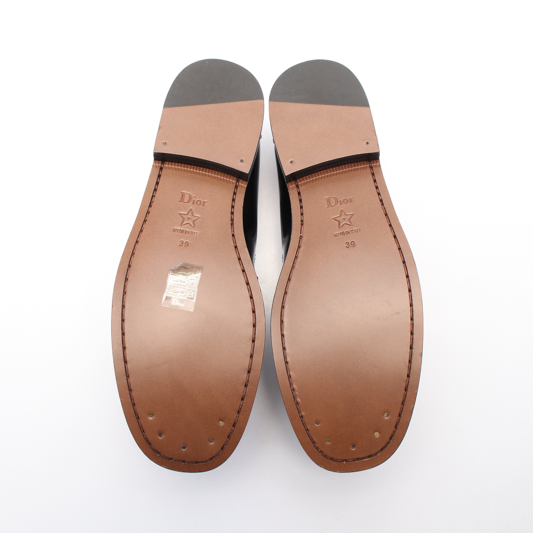 Dior Loafers Leather Black Tassel