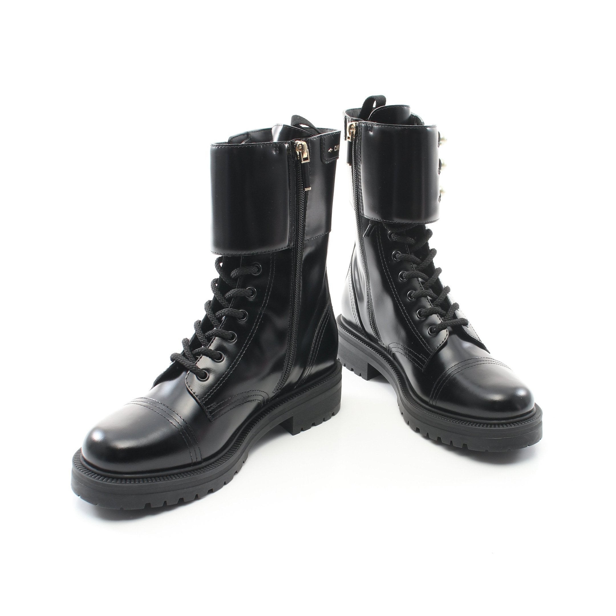 Dior D-Strike Short Boots Leather Black