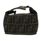 FENDI Zucca Canvas Vanity Hand Bag Brown95992