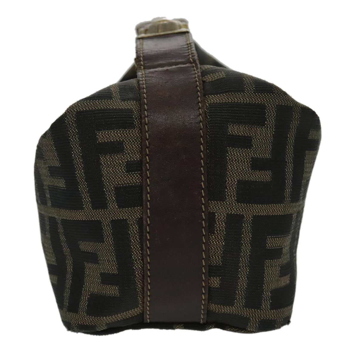FENDI Zucca Canvas Vanity Hand Bag Brown95992