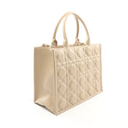 Dior BOOK TOTE Book tote Medium Macro Cannage Handbag Tote bag Leather Beige 2WAY