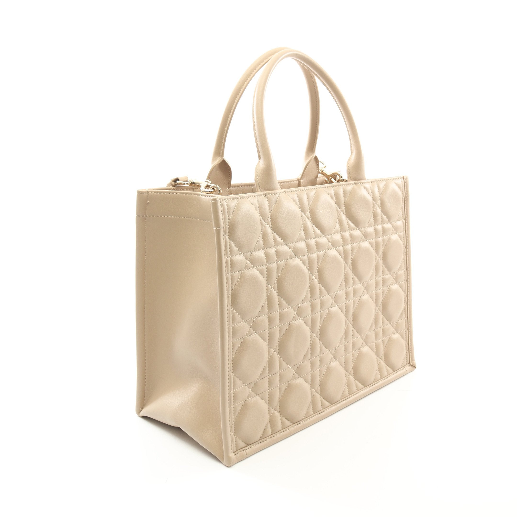 Dior BOOK TOTE Book tote Medium Macro Cannage Handbag Tote bag Leather Beige 2WAY