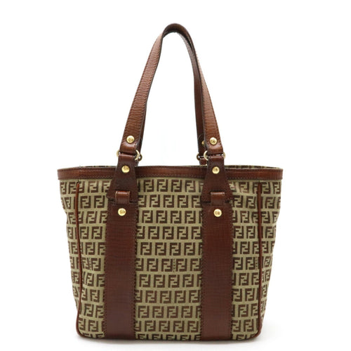 Fendi   Canvas Leather Shoulder Bag Tote Bag ()