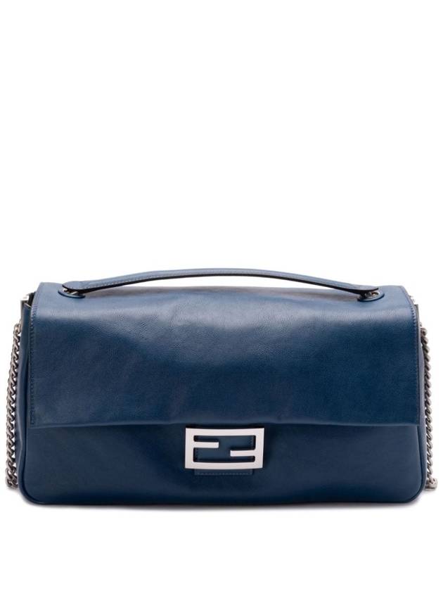 Fendi Baguette Chain Large Shoulder Bag Blue