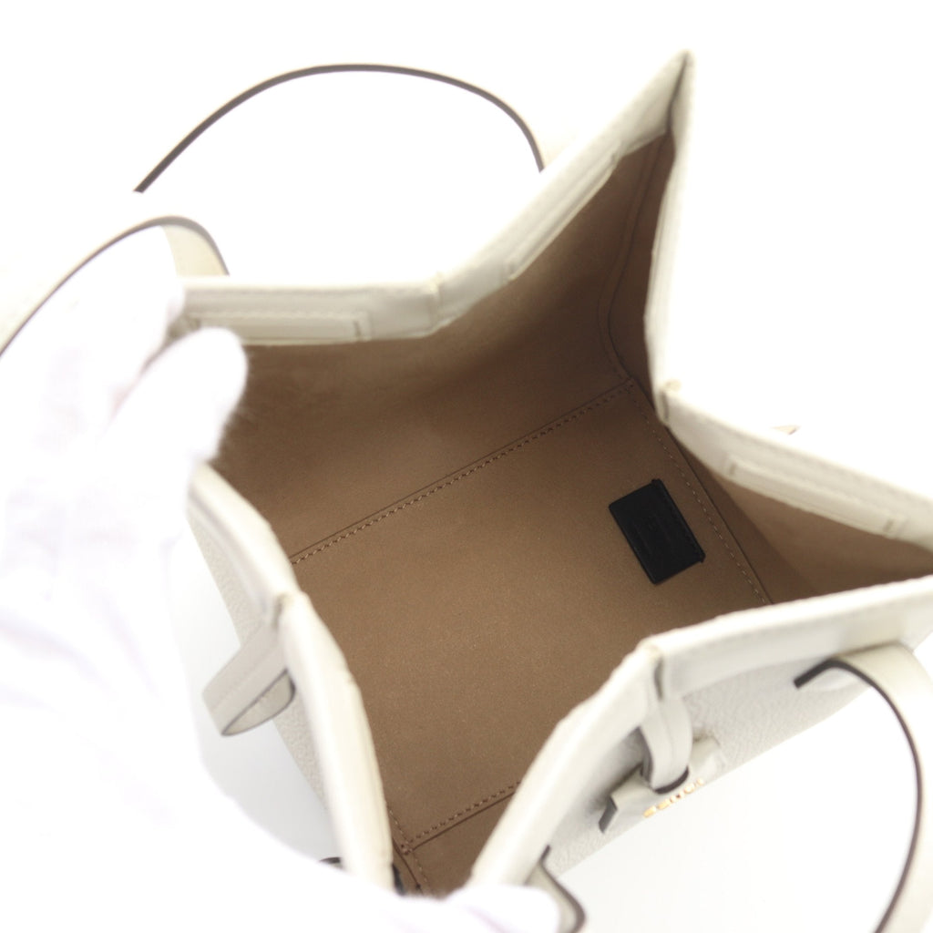 FENDI ORIGAMI MINI Origami Mini Shoulder bag Leather White