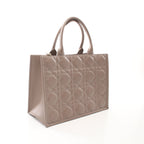 Dior BOOK TOTE Book tote Medium Macro Cannage Handbag Tote bag Leather Gray beige 2WAY