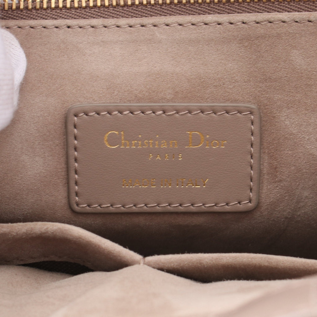Dior BOOK TOTE Book tote Medium Macro Cannage Handbag Tote bag Leather Gray beige 2WAY