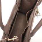 Dior BOOK TOTE Book tote Medium Macro Cannage Handbag Tote bag Leather Gray beige 2WAY