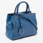 Fendi Blue Leather Petite Sac 2Jours Tote..