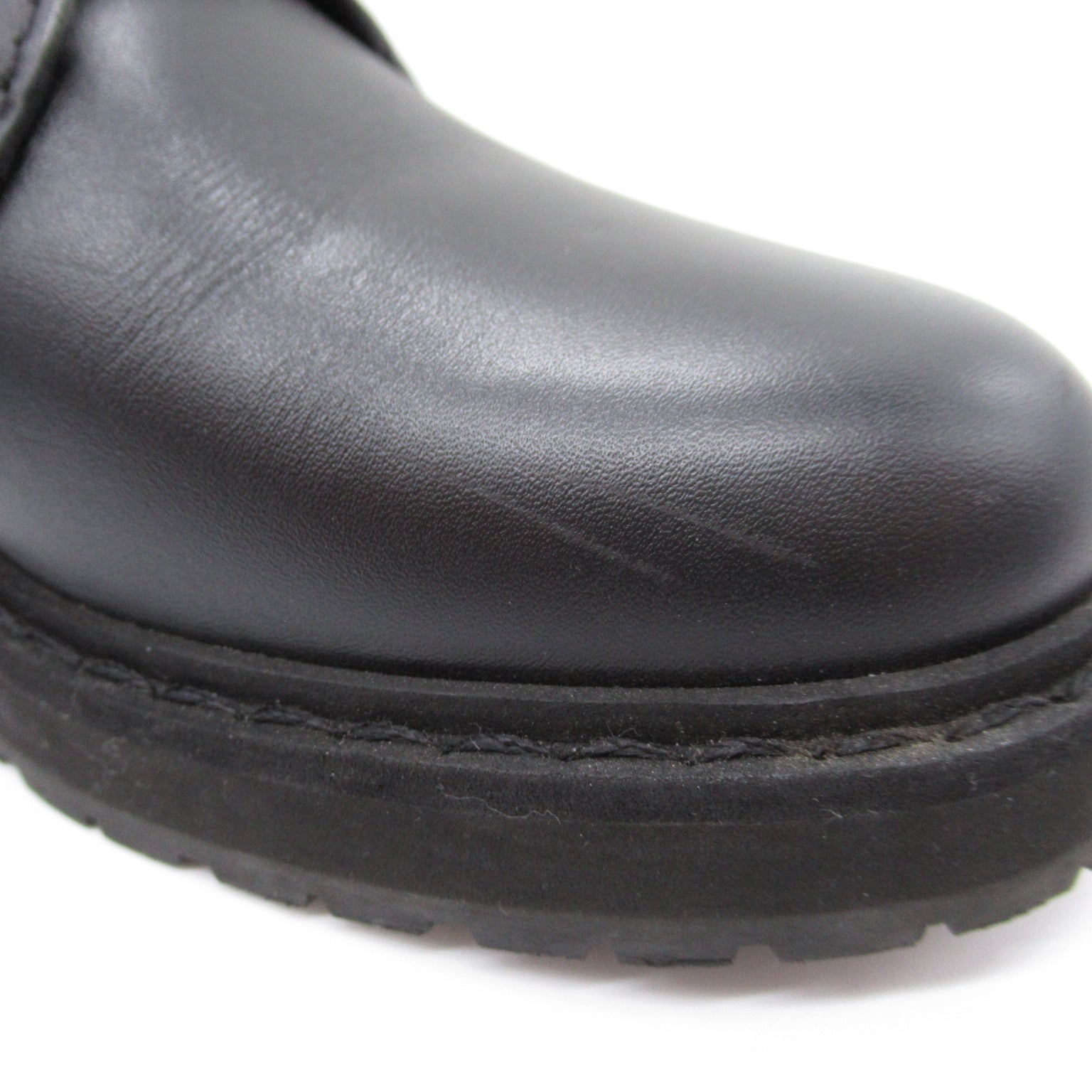 FENDI Knit Boots Boots Leather Canvas Black