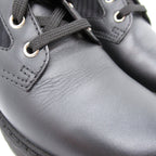 FENDI Knit Boots Boots Leather Canvas Black