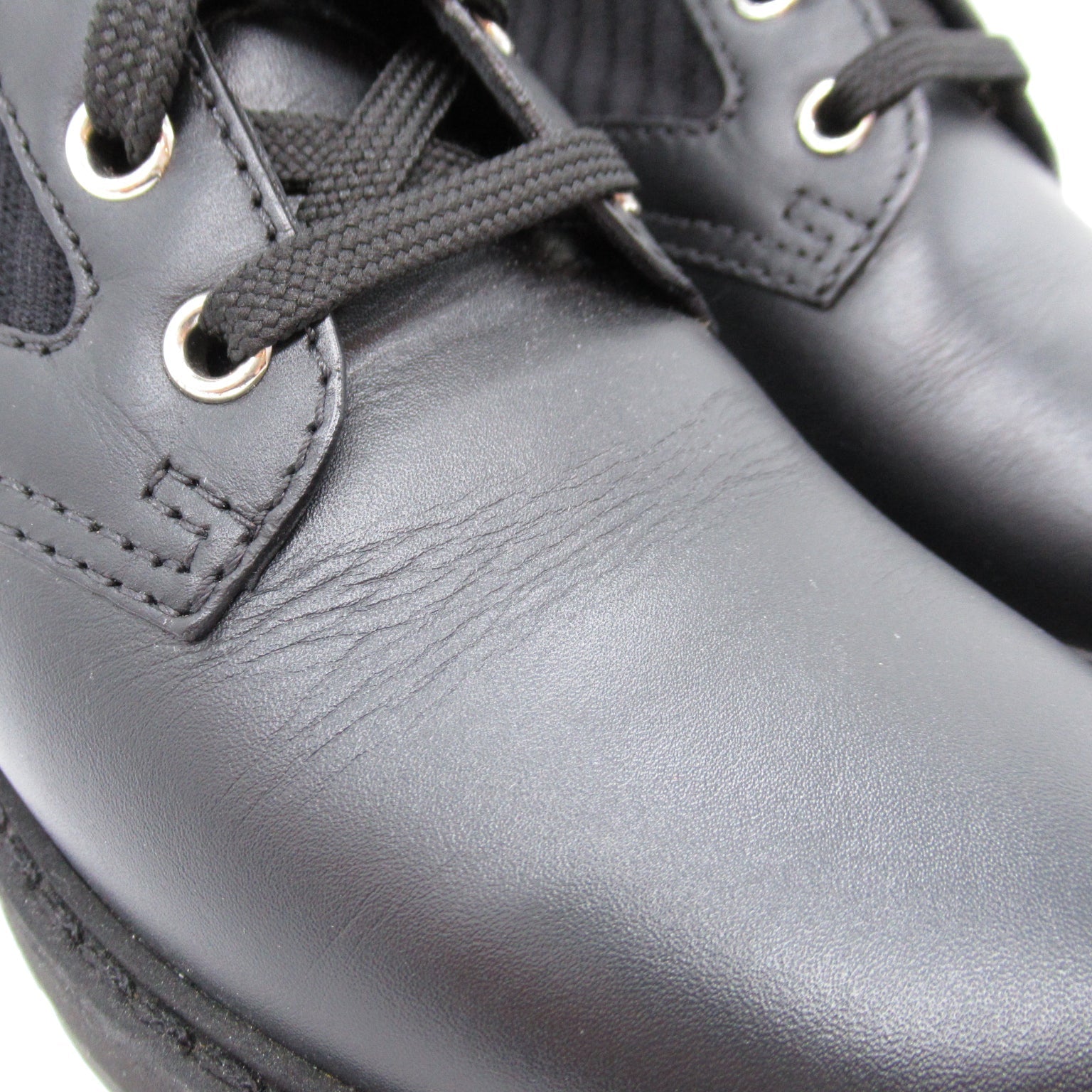 FENDI Knit Boots Boots Leather Canvas Black