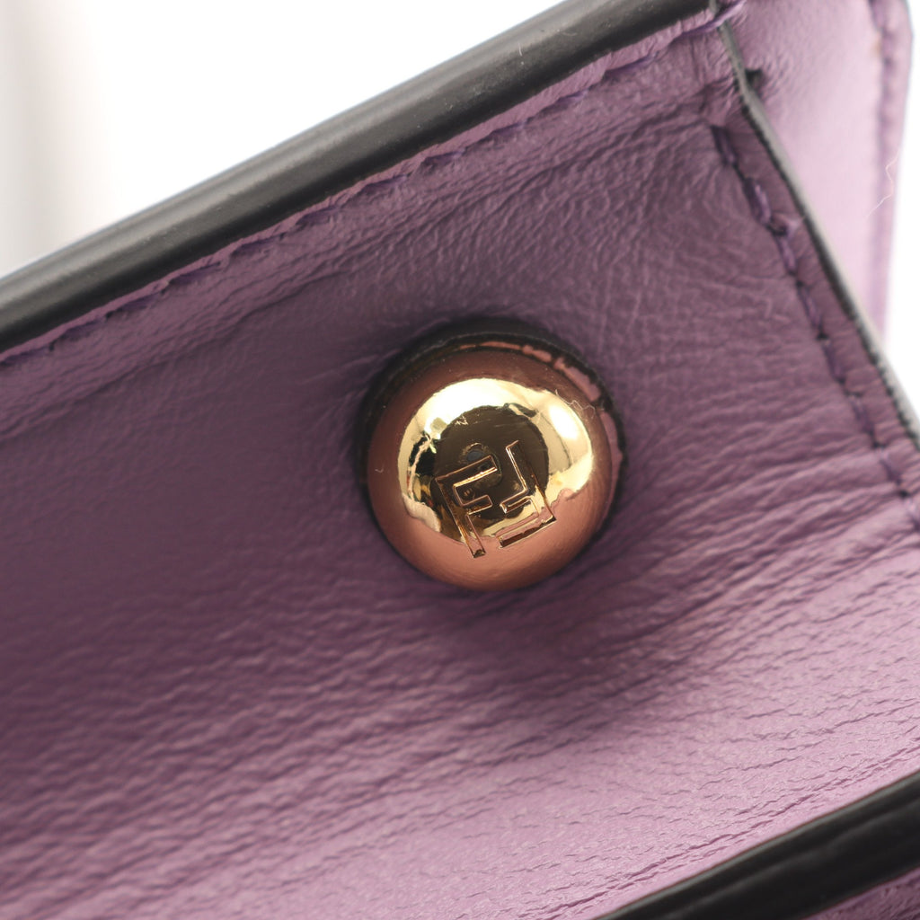 FENDI Peekaboo ISeeU Handbag Leather Purple 2WAY