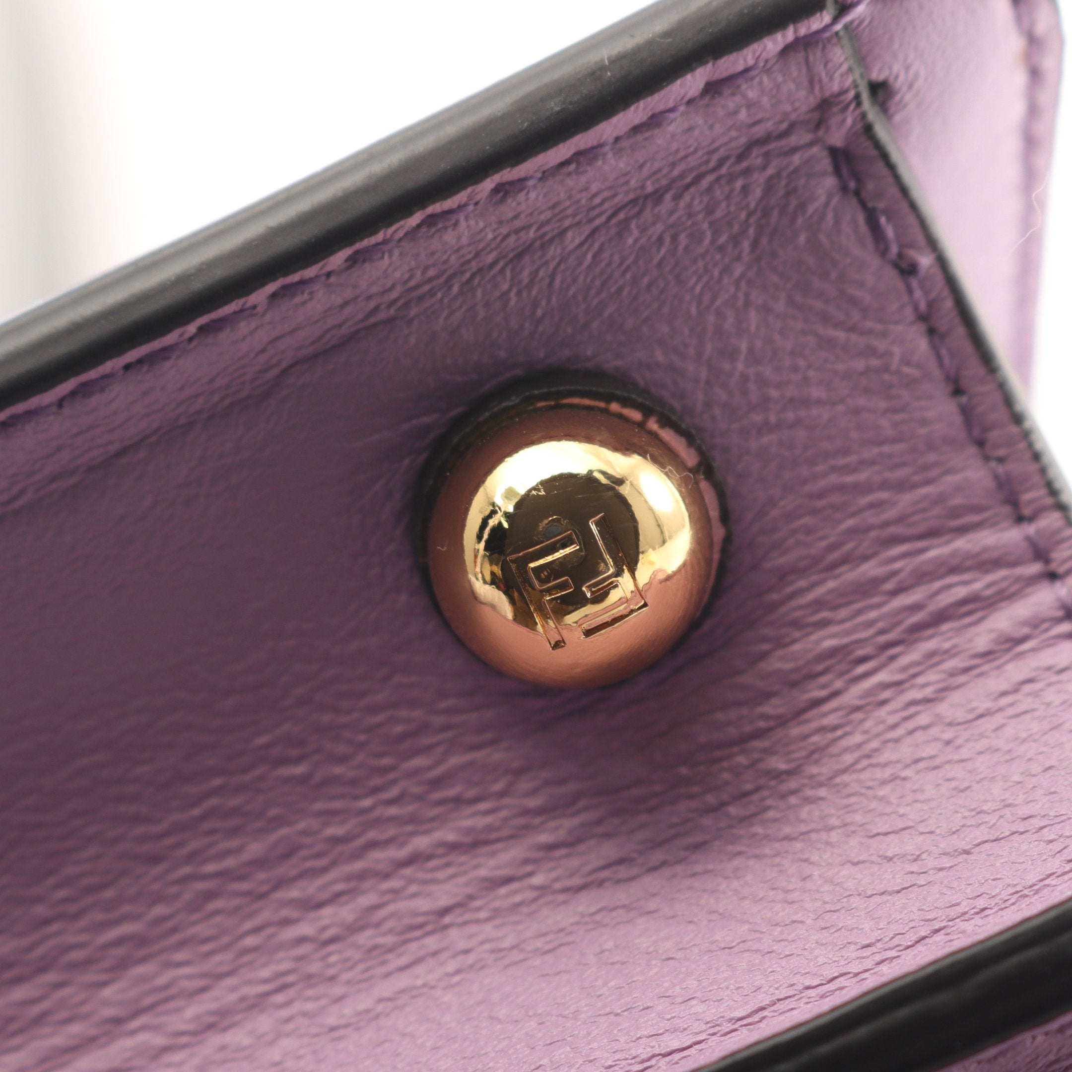FENDI Peekaboo ISeeU Handbag Leather Purple 2WAY