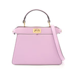 FENDI Peekaboo ISeeU Handbag Leather Purple 2WAY