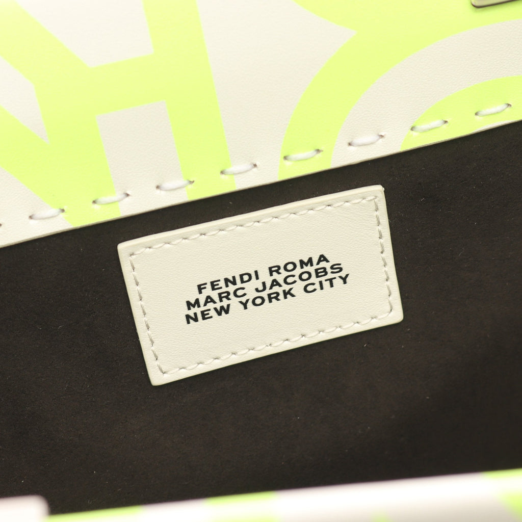 FENDI FENDI * Marc Jacobs SUNSHINE MEDIUM Sunshine Medium Handbag Tote bag Leather Light gray Yellow-green 2WAY