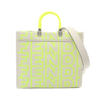 FENDI FENDI * Marc Jacobs SUNSHINE MEDIUM Sunshine Medium Handbag Tote bag Leather Light gray Yellow-green 2WAY