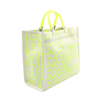 FENDI FENDI * Marc Jacobs SUNSHINE MEDIUM Sunshine Medium Handbag Tote bag Leather Light gray Yellow-green 2WAY
