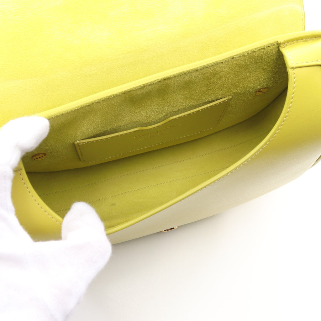 Dior BOBBY Bobby Medium Shoulder bag Leather Yellow-green