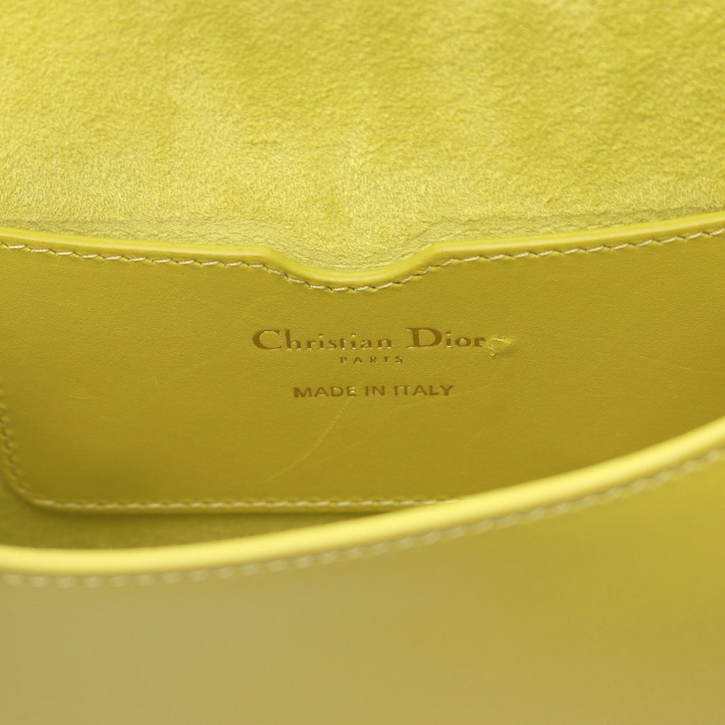 Dior BOBBY Bobby Medium Shoulder bag Leather Yellow-green