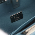 FENDI Micro peekaboo Handbag Leather Blue green Beads Rhinestone 2WAY